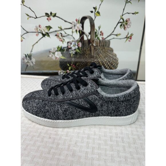 Tretorn Shoes - Tretorn Nylite Plus Wool Sneakers - Grey & Black - Womens Size 11M